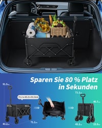 Skladací vozík Kitsure 100 l – Robustný a všestranný nákupný vozík 2