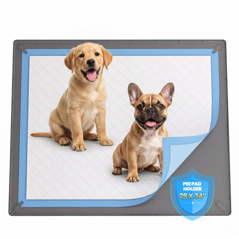 Covoraș din silicon pentru toaleta canină Kittyspout cu 4 cleme magnetice – 86x71 cm