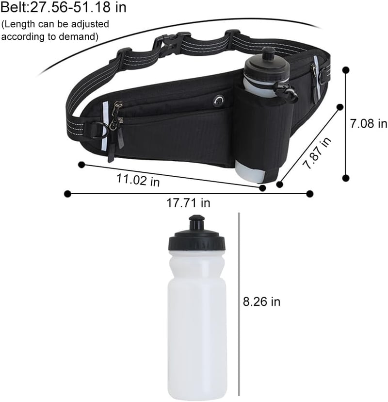 Kiuiom Active futó öv vízpalack tartóval 600ml