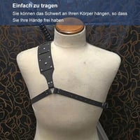 Kiuiom Állítható Bőr Kardtartó Hátpánt Katana Samurai Jelmezhez 5