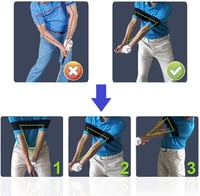 Kiuiom Golf Swing Trainer 2db Csukló és Kar Edzőöv Testtartás Korrekció 5