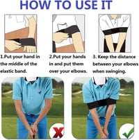 Kiuiom Golf Swing Trainer 2db Csukló és Kar Edzőöv Testtartás Korrekció 4