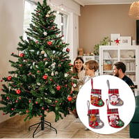 Kiuiom Karácsonyi Dekoráció Szett 4 Darab Zokni Díszítés Baubles Ajándékdoboz 7