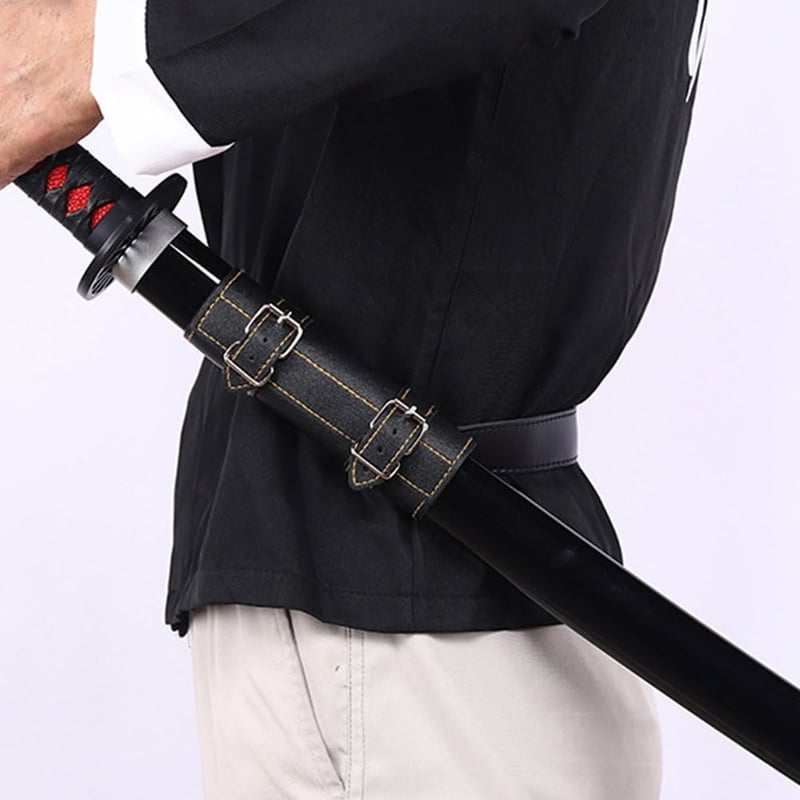 Kiuiom Katana Schwerthalter mit Gürtel, Cosplay und Samurai-Enthusiasten, robuster Gürtel für komfortables Tragen, perfektes Zubehör für Nac