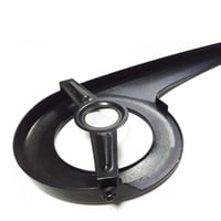 Plastový kryt na reťaz bicykla Kiuiom, pre horský bicykel, pre prevodníky 32-38T, 48x18 cm, čierny 4