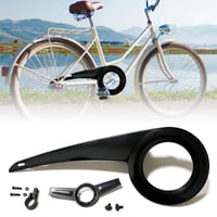 Plastový kryt na reťaz bicykla Kiuiom, pre horský bicykel, pre prevodníky 32-38T, 48x18 cm, čierny 1