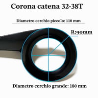 Plastový kryt na reťaz bicykla Kiuiom, pre horský bicykel, pre prevodníky 32-38T, 48x18 cm, čierny 3