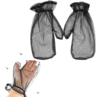 Kiuiom sieťované rukavice proti komárom a hmyzu na kempovanie a rybolov – čierne – 1 pár 2