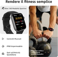 Unisex inteligentné hodinky KIUVKAS s funkciou prijímania hovorov, 140+ športovými režimami – čierne 3