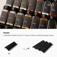 KIVY Metalni stalak za začine za ladice – Podesiv organizator za začine koji pristaje u svaku kuhinjsku ladicu – Umetak za pohranu začina 4