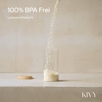 Set 4 Recipiente din Sticlă KIVY cu Capac din Bambus, 1200 ml - Borcane Etanșe fără BPA pentru Cereale și Alimente 8