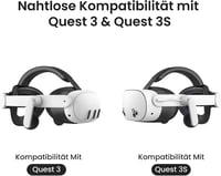 KIWI design Audio fejpánt akkumulátor Meta Quest 3/3S K4 Duo DualFast VR kiegyensúlyozott hangszett tartozék fekete-fehér 6