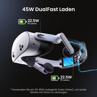 KIWI design Audio fejpánt akkumulátor Meta Quest 3/3S K4 Duo DualFast VR kiegyensúlyozott hangszett tartozék fekete-fehér 4