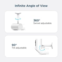 KIWI design Kamera Fali Tartó 2db Fehér, Wyze Cam Pan Kompatibilis Biztonsági Kamera Konzol 4