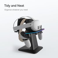 Magnetická nabíjacia stanica KIWI design RGB pre Meta Quest 3S/3/2/Pro VR headset a ovládače, vertikálny dok 6