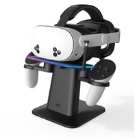 Magnetická nabíjacia stanica KIWI design RGB pre Meta Quest 3S/3/2/Pro VR headset a ovládače, vertikálny dok 1