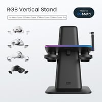 Magnetická nabíjacia stanica KIWI design RGB pre Meta Quest 3S/3/2/Pro VR headset a ovládače, vertikálny dok 2