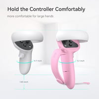 KIWI design Quest 2 Kontroller Markolat Rózsaszín Nagyobb Kézhez Csuklópánttal 2
