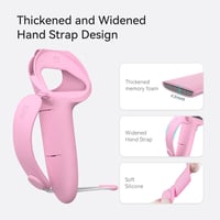 KIWI design Quest 2 Kontroller Markolat Rózsaszín Nagyobb Kézhez Csuklópánttal 4
