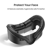 KIWI design V3 arcfelület-csere Meta Quest 3 VR headsethez - PU bőr - fekete 4