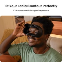 KIWI design V3 arcfelület-csere Meta Quest 3 VR headsethez - PU bőr - fekete 2