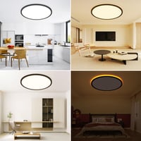 KIWIVIC 50W LED mennyezeti lámpa lapos kivitel 59 cm átmérő dimmelhető 1800K éjszakai fénnyel 9