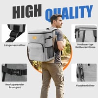 Rucsac frigorific pliabil Kiximay 30L, geantă termoizolantă mare, coș frigorific, păstrează rece 24+ ore, impermeabil, pentru picnic, camping, plajă, grătar 8
