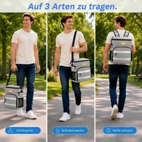 Rucsac frigorific pliabil Kiximay 30L, geantă termoizolantă mare, coș frigorific, păstrează rece 24+ ore, impermeabil, pentru picnic, camping, plajă, grătar 5