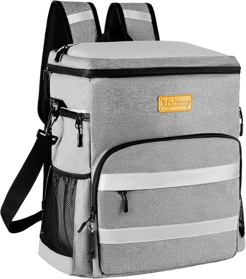 Rucsac frigorific pliabil Kiximay 30L, geantă termoizolantă mare, coș frigorific, păstrează rece 24+ ore, impermeabil, pentru picnic, camping, plajă, grătar