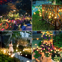 Kizozo 4 darabos szolár lámpa készlet, 10 LED-es tüzérfly, IP65 vízálló kertilámpa 7