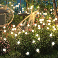 Kizozo 4 darabos szolár lámpa készlet, 10 LED-es tüzérfly, IP65 vízálló kertilámpa 1