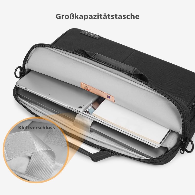 KIZUNA 14 Inch Laptop Táska MacBook Air 15 M3 Lenovo IdeaPad Flex 5 HP EliteBook Fekete