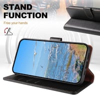KKEIKO Samsung Galaxy J6 (2018) mágneses flip bőrtok kártyatartóval - fekete 5