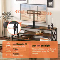 KKTONER Stand TV universal de podea pentru ecrane de 27-65 inch, din sticlă securizată, cu organizator de cabluri, înălțime reglabilă și pivotant, până la 40 kg 6