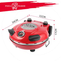 KLAIF Elektromos Pizzasütő 31cm Kerámia Kővel, 420°C, 1200W, Asztalra Helyezhető 5