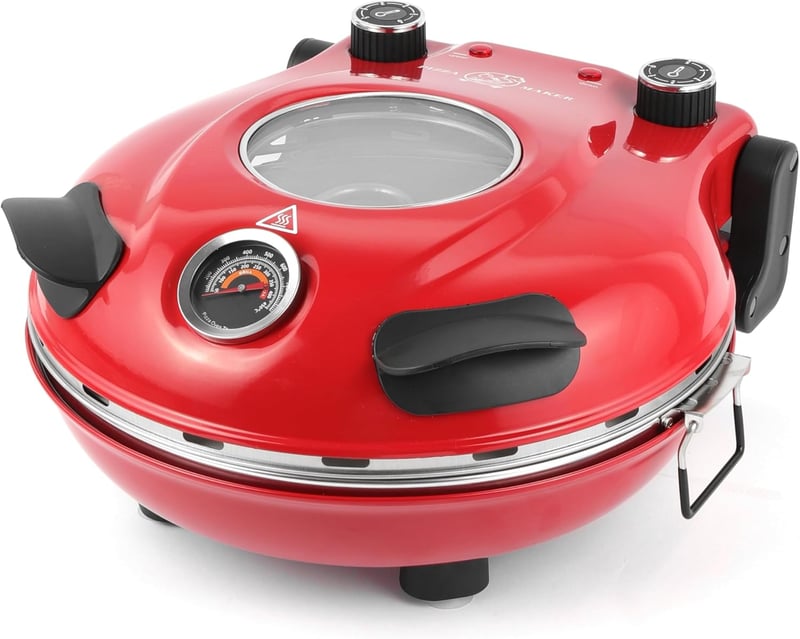 KLAIF Elektromos Pizzasütő 31cm Kerámia Kővel, 420°C, 1200W, Asztalra Helyezhető