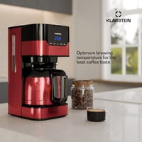 Klarstein 1.2L Filteres Kávéfőző 10 Csészés Termosbögre Időzítővel Rozsdamentes Acél 2