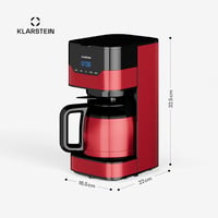 Klarstein 1.2L Filteres Kávéfőző 10 Csészés Termosbögre Időzítővel Rozsdamentes Acél 7