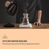 Klarstein 2KW 1L Elektromos Vízforraló Hőmérséklet Szabályozással Gooseneck Kávé Teához 2