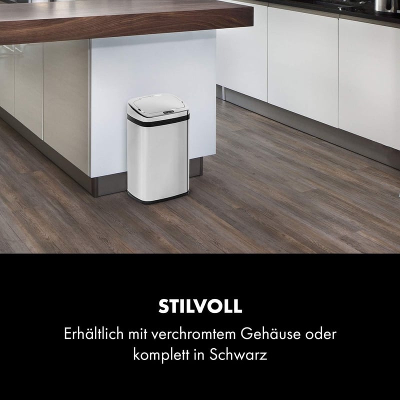 Klarstein Cleansmann 30L Szenzoros Szemetes Automatikus Nyitás Rozsdamentes Acél