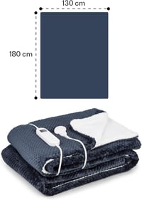Klarstein Elektromos Fűtőpléd XL 180x130cm, 9 Hőfok, Időzítő, Ágy és Kanapé 7