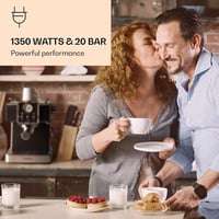KLARSTEIN Gusto Classico Espresso Kávéfőző 1350W 20 Bar Nyomás Tejhabosító Fekete 2