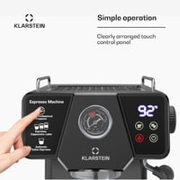 KLARSTEIN Libeica 19 bar eszpresszógép 1350W rozsdamentes acél tejhabosítóval 3