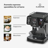 KLARSTEIN Libeica 19 bar eszpresszógép 1350W rozsdamentes acél tejhabosítóval 4