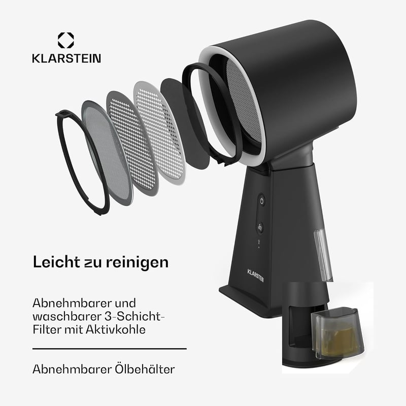Klarstein Mini Cooler Hood 200 m³/h Hordozható Konyhai Páraelszívó Kompakt Szűrővel