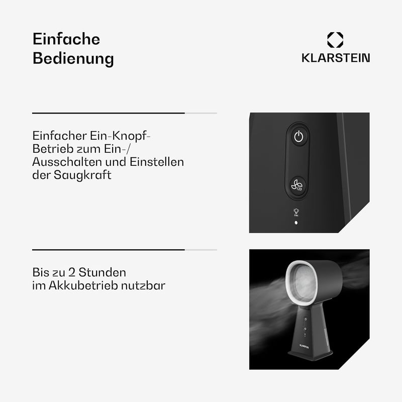 Klarstein Mini Cooler Hood 200 m³/h Hordozható Konyhai Páraelszívó Kompakt Szűrővel