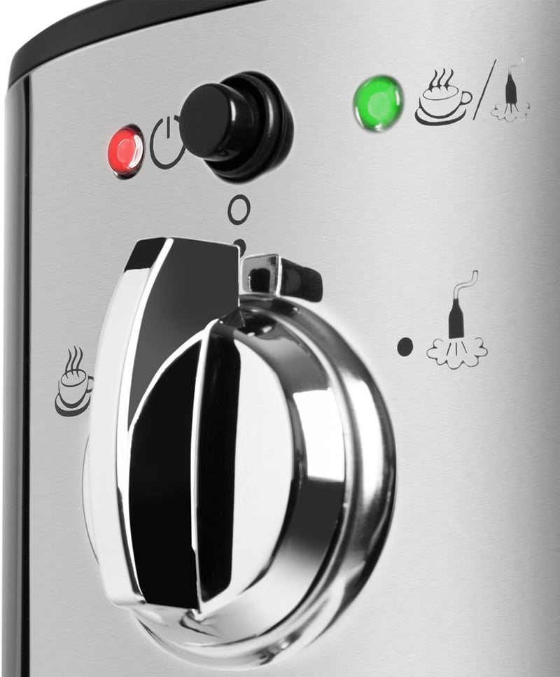 Klarstein Passionata 20 Ezüst Eszpresszó Kávéfőző Gép 1,25L Kivehető Tartállyal - Cappuccino és Latte Készítéshez, Modern Dizájn