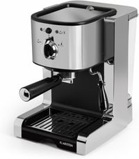 Klarstein Passionata 20 Ezüst Eszpresszó Kávéfőző Gép 1,25L Kivehető Tartállyal - Cappuccino és Latte Készítéshez, Modern Dizájn 8