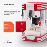 Klarstein Retro Popcorn Gép 300W Rozsdamentes Acél Tartállyal Édes és Sós Popcornhoz 3