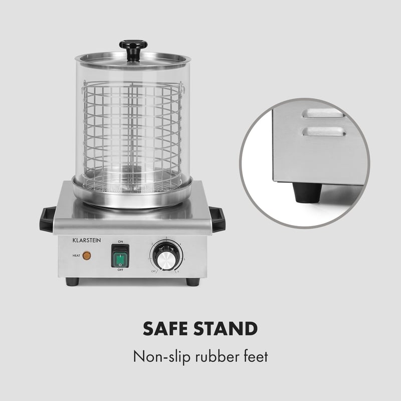 Klarstein Wurstfabrik Pro 450W Virsli Melegítő 5L Rozsdamentes Acél Üveg